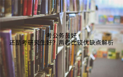 考公务员好还是考研究生好?两者比较优缺点解析