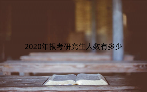 2020年报考研究生人数有多少