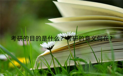 考研的目的是什么?考研的意义何在?