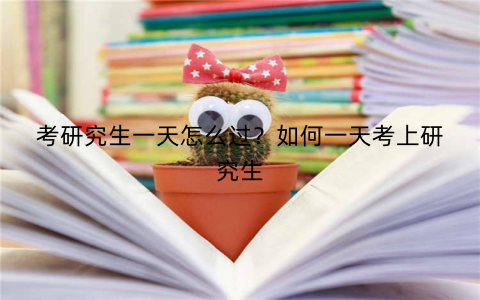 考研究生一天怎么过？如何一天考上研究生