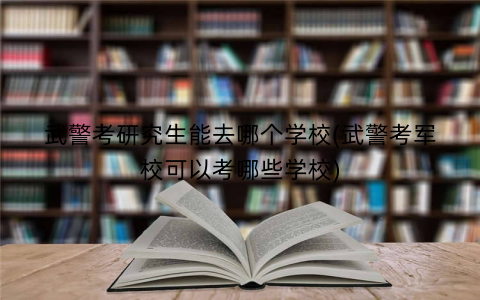 武警考研究生能去哪个学校(武警考军校可以考哪些学校)