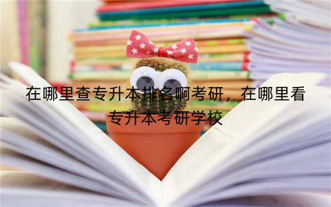 在哪里查专升本排名啊考研，在哪里看专升本考研学校