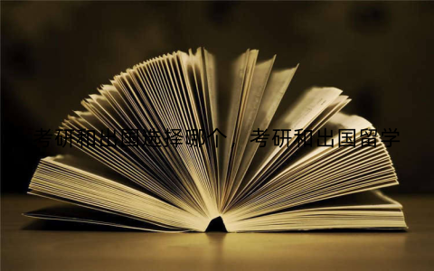 考研和出国选择哪个,考研和出国留学