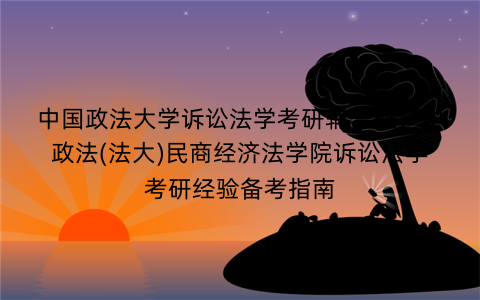 中国政法大学诉讼法学考研辅导班：中政法(法大)民商经济法学院诉讼法学考研经验备考指南