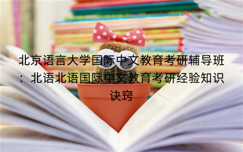 北京语言大学国际中文教育考研辅导班：北语北语国际中文教育考研经验知识诀窍