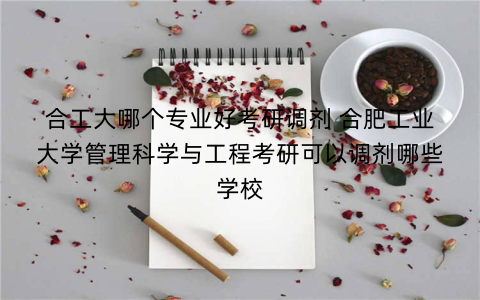 合工大哪个专业好考研调剂 合肥工业大学管理科学与工程考研可以调剂哪些学校