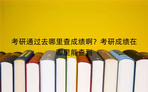 考研通过去哪里查成绩啊？考研成绩在哪里能查到