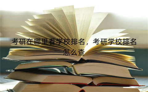 考研在哪里看学校排名，考研学校排名怎么查