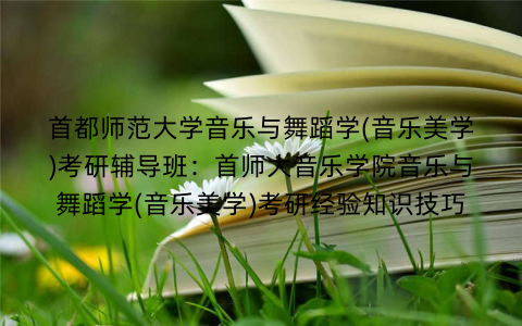 首都师范大学音乐与舞蹈学(音乐美学)考研辅导班：首师大音乐学院音乐与舞蹈学(音乐美学)考研经验知识技巧