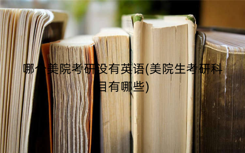 哪个美院考研没有英语(美院生考研科目有哪些)